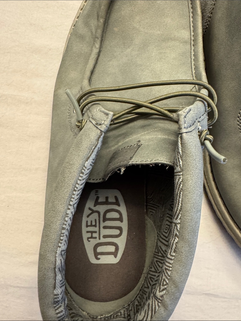 Hey Dude Men's Grey Slip-On Loafer